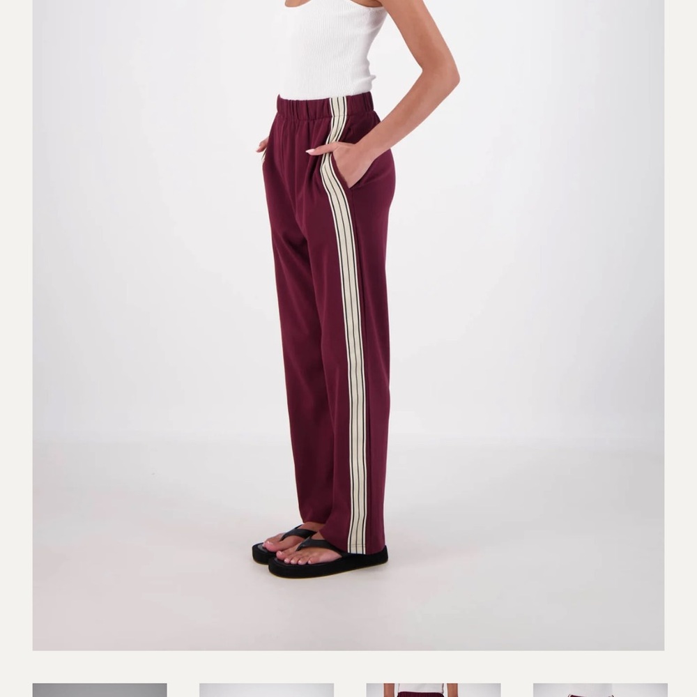 Jasmine Alexa plum track pant. Medium